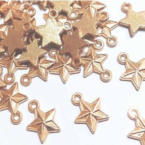 50 Dijes estrella estrellita dorada 1,5 cm x 1,2 cm