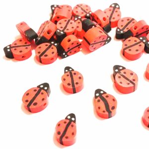 50 Dijes fimo vaquita san antonio pasantes 1,3 cm x 0,9 cm