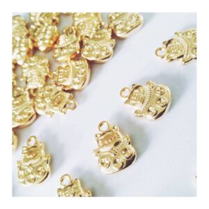 20 Dijes gatito chino suerte dorado fantasia 1,4 cm x 1 cm